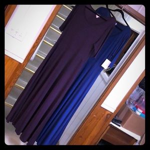 Lot of Two LuLaRoe Anas - Blue NWT and Mauvey Plum